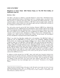 Letter to the Editor* Response to Aaron Glassʼ 2009 Review Essay