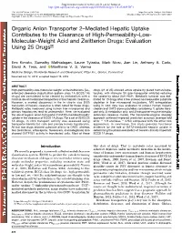 Organic Anion Transporter 2–Mediated Hepatic Uptake