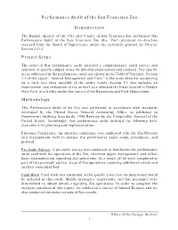 Performance Audit of the San Francisco Zoo Project Scope Methodology