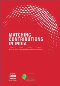 Sattva Publications Report ATE Matching Contributions in India
