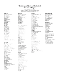 Specifications for the Great Organ