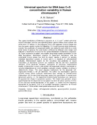Universal Spectrum for DNA Base C+G Concentration Variability in Human Chromosome Y A