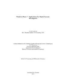 Windows Phone 7: Implications for Digital Forensic Investigators