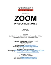 ZOOM- Press Kit.Docx