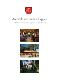 Architektura Gminy Ryglice Architecture in Ryglice Commune Architektura Gminy Ryglice Architecture in Ryglice Commune