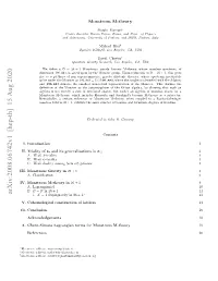 Arxiv:2008.06742V1 [Hep-Th] 15 Aug 2020 I.Mntosgaiyin Gravity Monstrous III