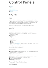 Control Panels