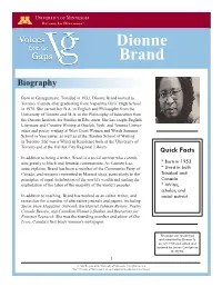Dionne Brand