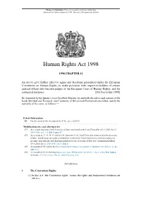 Human Rights Act 1998