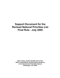 Support Document for Revised