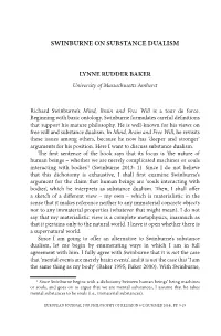Swinburne on Substance Dualism