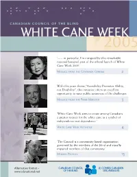 White Cane Week Report