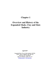 Chapter 1 Overview and History of the Expanded Shale, Clay and Slate