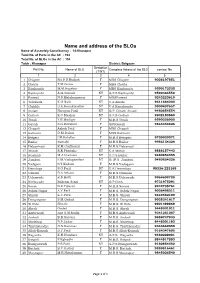 Name and Address of the Blos Name of Assembly Constituency : 14-Khanapur Total No