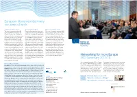 Networking for More Europe EBD Summary 2017/18