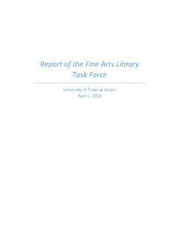 Report of the Fine Arts Library Task Force