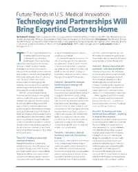 Technology and Partnerships Will Bring Expertise Closer to Home by Andrew N