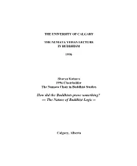 The Nature of Buddhist Logic