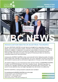 Vbc Newsletter: Michaela.Thoss@Vbcf.Ac.At