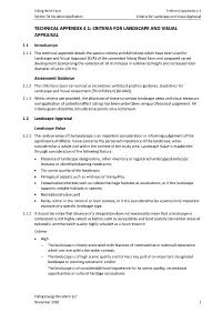 Appendix 4.1 Section 36 Variation Application Criteria for Landscape and Visual Appraisal