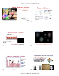 ATOMS and ELEMENTS Chapter 2 and Chapter 3 (3.1) “Chapter 2 Part 1” Elements: the Building Blocks of Nature Atoms: the Smallest Pieces of an Element