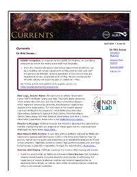 Currents in This Issue in This Issue… Director's Message