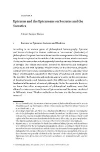 Epicurus and the Epicureans on Socrates and the Socratics