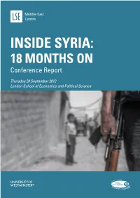 INSIDE SYRIA: 18 MONTHS on Conference Report