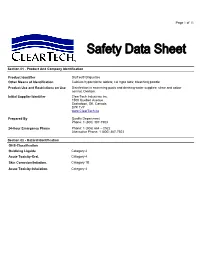 Material Safety Data Sheet