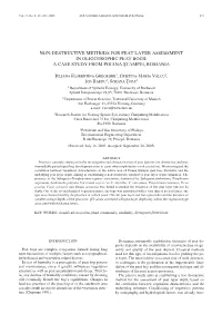 Non-Destructive Methods for Peat Layer Assessment in Oligotrophic Peat Bogs: a Case Study from Poiana ªtampei, Romania