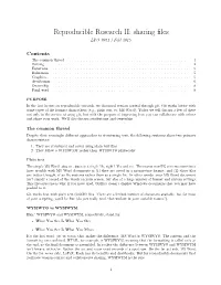 Reproducible Research II: Sharing Files
