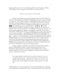 William Carlos Williams on Form, Copyright © 2016, UNM Press, Used by Permission
