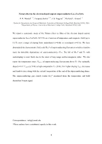1 Nernst Effect in the Electron-Doped Cuprate Superconductor La2