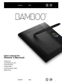Bamboo User's Manual for Windows & Macintosh