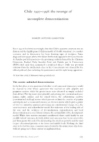 Chile – : the Revenge of Incomplete Democratization