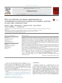 Effect of Lactobacillus Casei Shirota Supplementation on Trimethylamine-N-Oxide Levels in Patients with Metabolic Syndrome: an Open-Label, Randomized Study