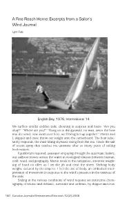 Excerpts from a Sailor's Wind Journal