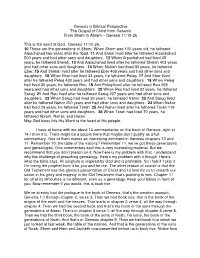 Genesis in Biblical Perspective the Gospel of Christ from Genesis from Shem to Abram – Genesis 11:10-26