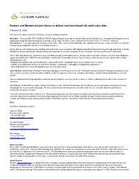Reuters and Mastercard Join Forces to Deliver New Benchmark US Retail Sales Data
