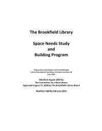 The Brookfield Library Space Needs Study and Building Program