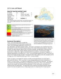 12-St. Louis and Cloquet BCA Regional Unit Background Chapter