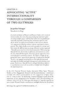 "Active" Intersectionality Through a Comparison of Two Slutwalks