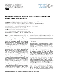 Article Is Part of the Special Issue “Air T., Savage, N., Seigneur, C., Sokhi, R