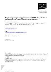 Engineering Design Using Game-Enhanced CAD: the Potential to Augment the User Experience with Game Elements