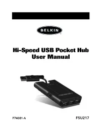 Hi-Speed USB Pocket Hub User Manual