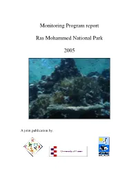 Monitoring Program Report Ras Mohammed National Park 2005