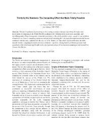 The Computing Effort That Made Trinity Possible
