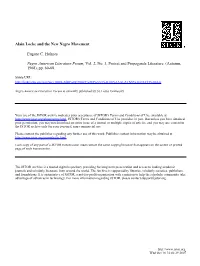 Alain Locke and the New Negro Movement Eugene C. Holmes