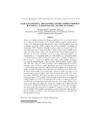 Damage Potential and Control of the Common Mormon Butterfly, Papilio Polytes Cramer on Citrus