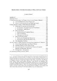 REDRAWING the BOUNDARIES of RELATIONAL CRIME Cynthia Godsoe* ABSTRACT
